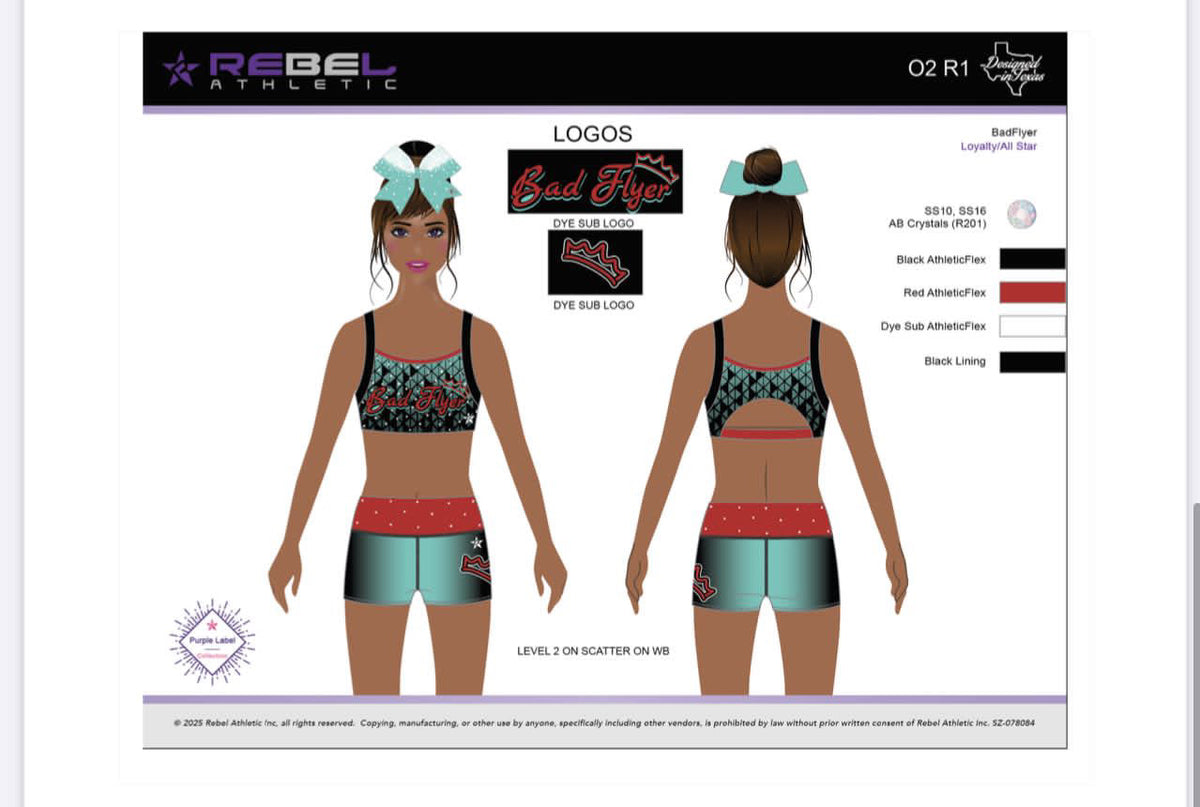 BadFlyer x Rebel Diamond Set practicewear detail