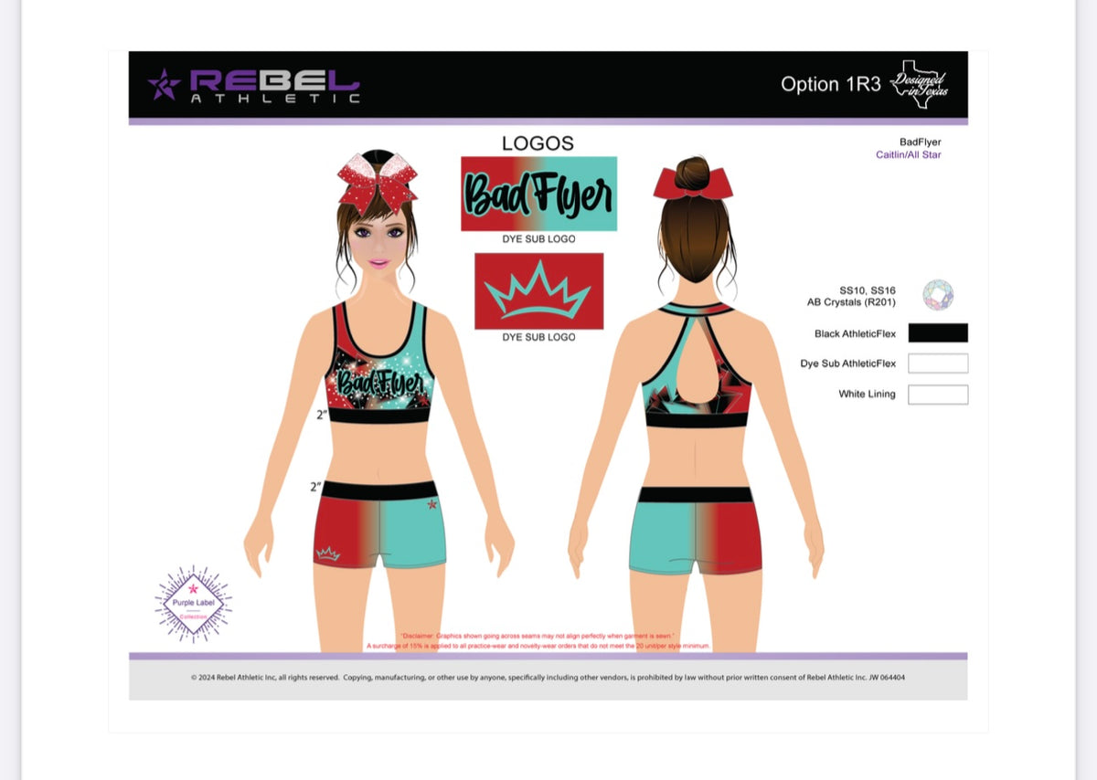 BadFlyer x Rebel Ombré practicewear detail