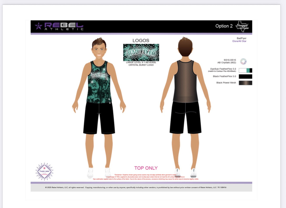 BadFlyer x Rebel Emerald Rush Tank alternate view