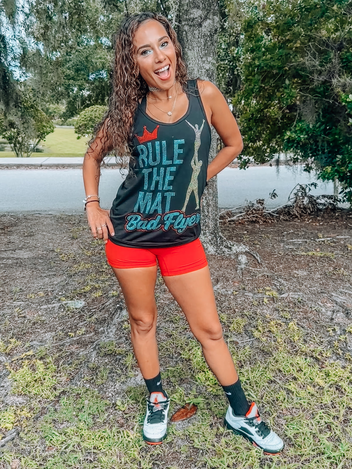 BadFlyer Rule the Mat Tank cheerleading tank