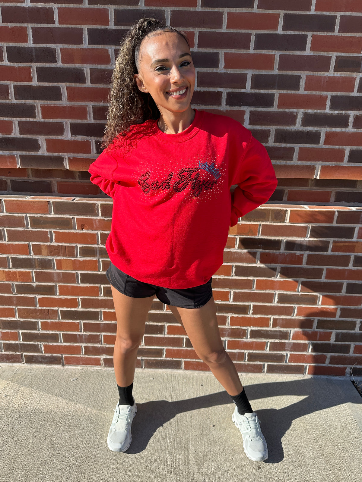 BadFlyer Bling Crew Encore sweatshirt cheer apparel