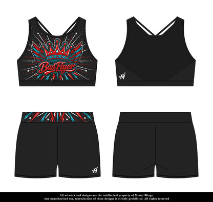 BadFlyer x Miami Bling V2 cheer apparel detail