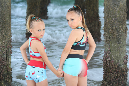 BadFlyer x Rebel Ombré cheer apparel detail