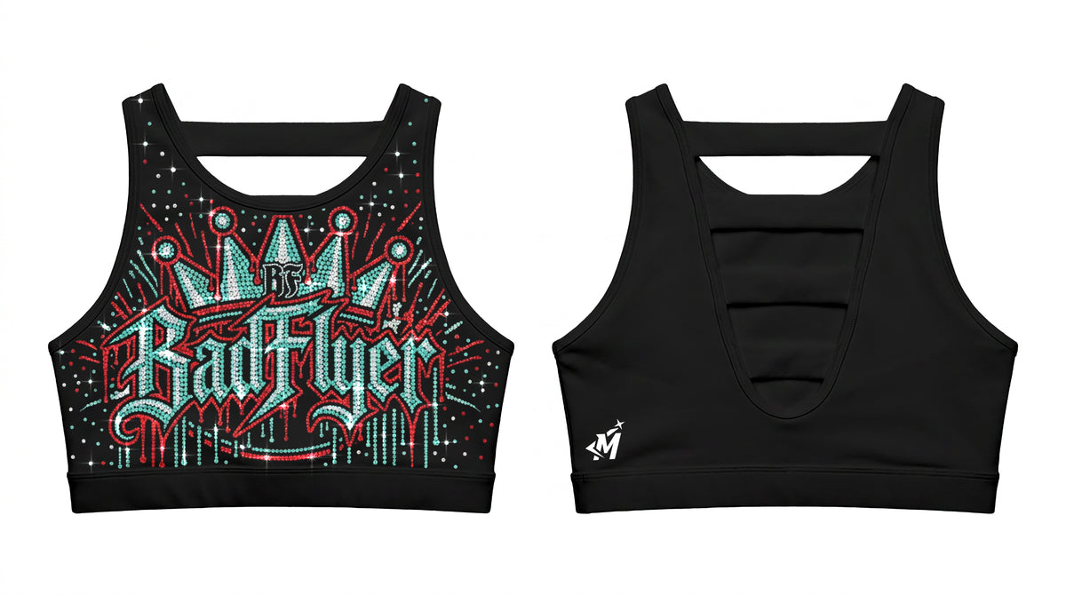 BadFlyer x Miami Blings Born To Reign cheer apparel