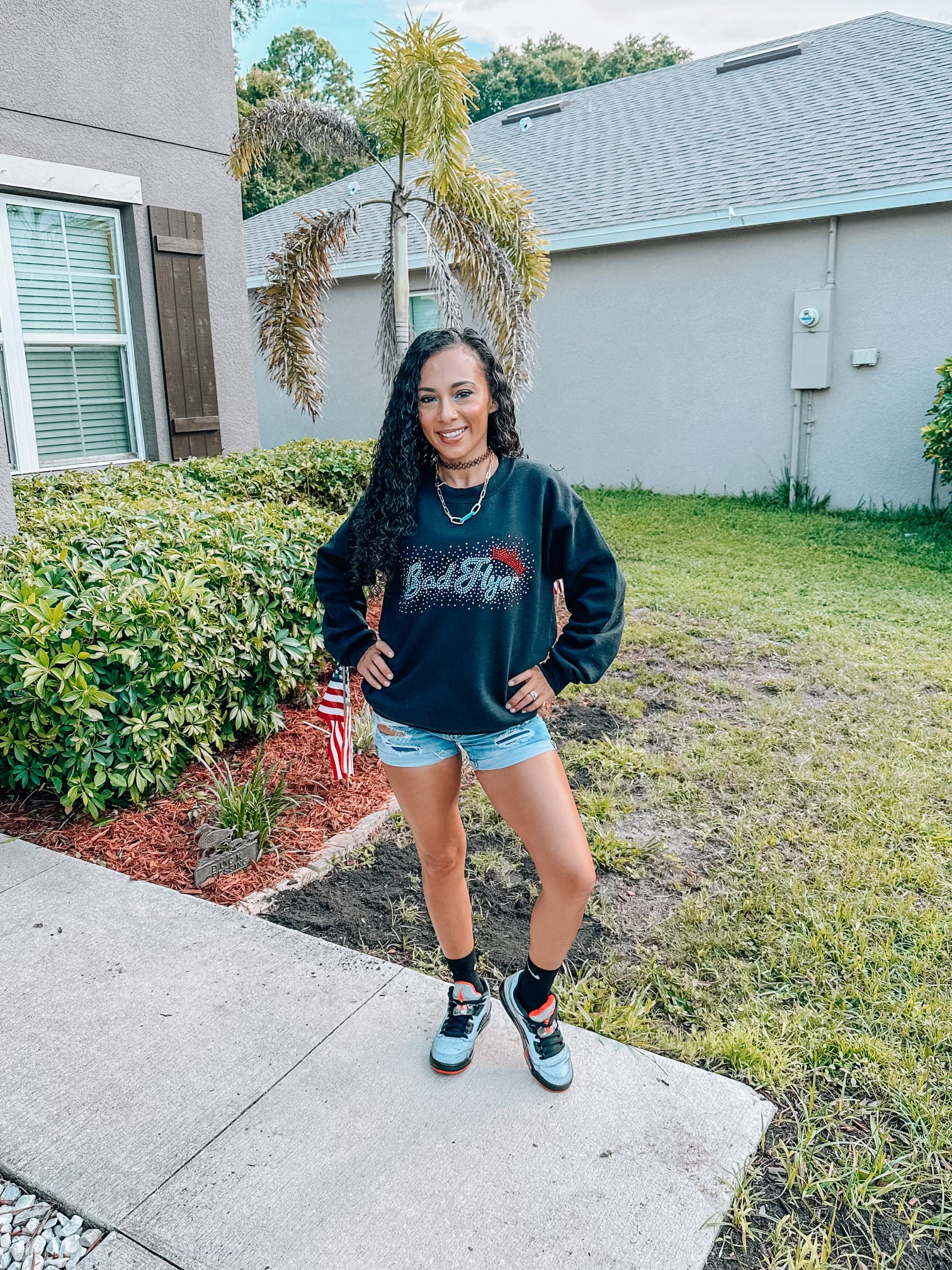 BadFlyer Bling Crew sweatshirt cheer apparel