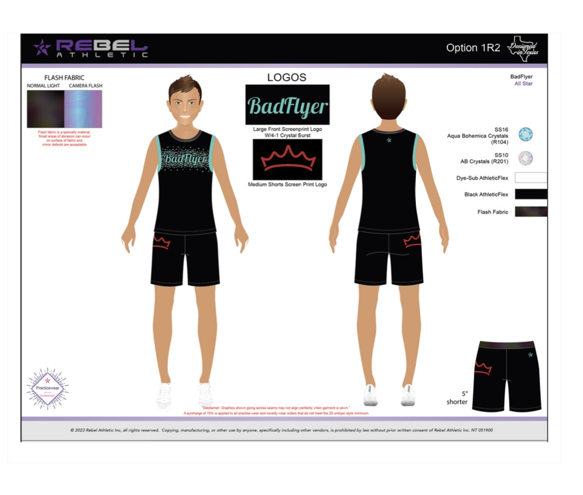 Boys BadFlyer x Rebel practicewear alternate view